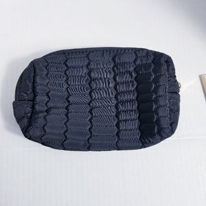 AIMEE KESTENBERG COSMETIC BAG BLACK WITH GOLD ZIPPER